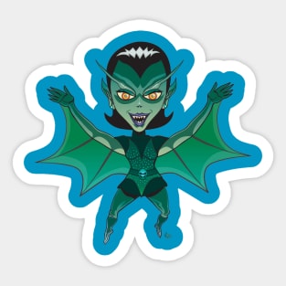 Alien Bat Girl Sticker